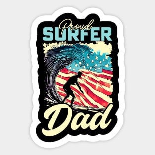 Proud Surfer Dad Sticker